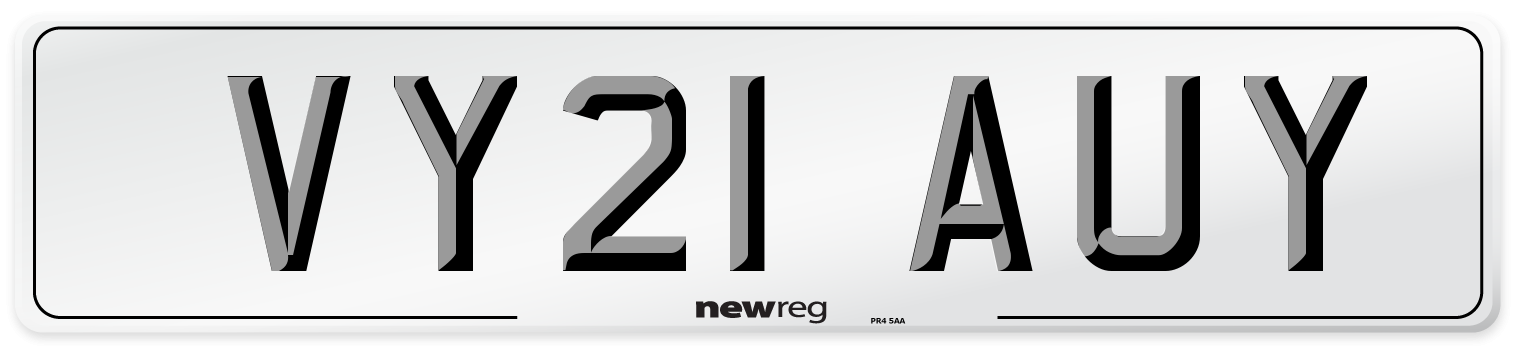 VY21 AUY Number Plate from New Reg